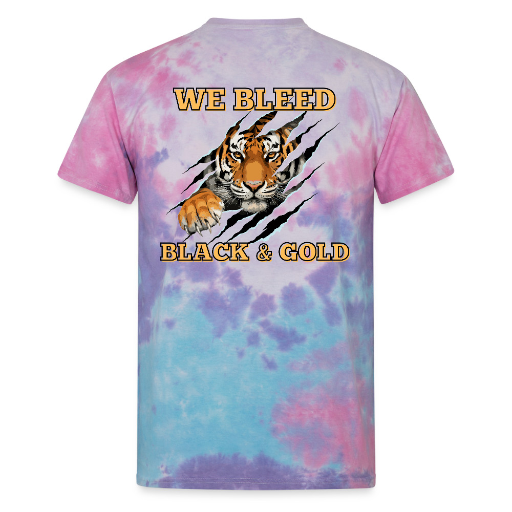 MP Tigers Bleed Black & Gold Unisex Tie Dye T-Shirt - cotton candy