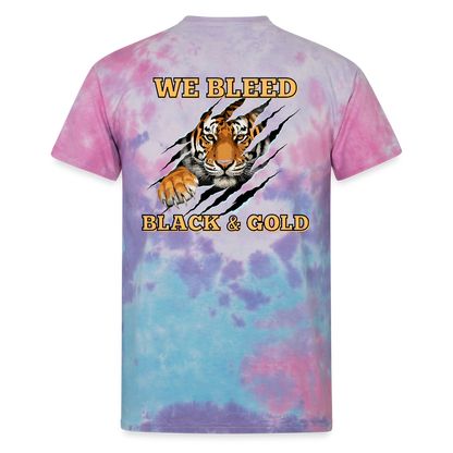 MP Tigers Bleed Black & Gold Unisex Tie Dye T-Shirt - cotton candy