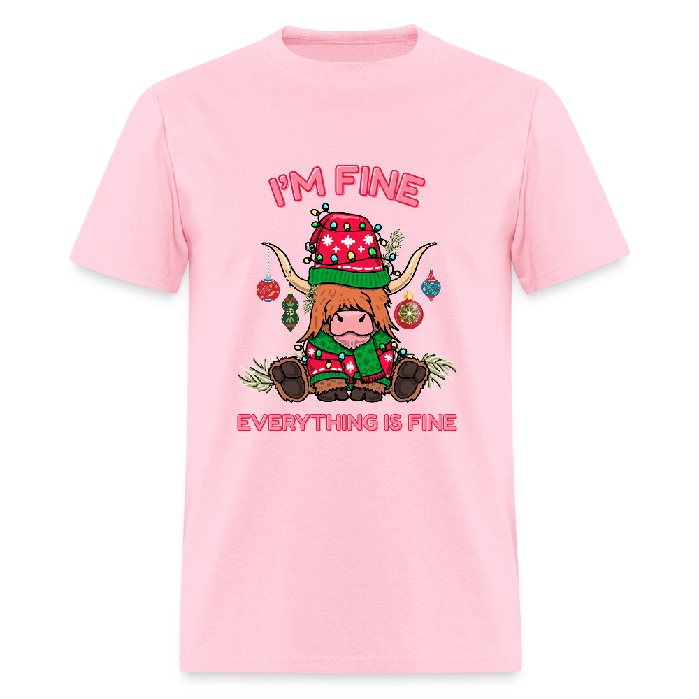 Everything is Fine T-Shirt | GILDAN 5000 - pink