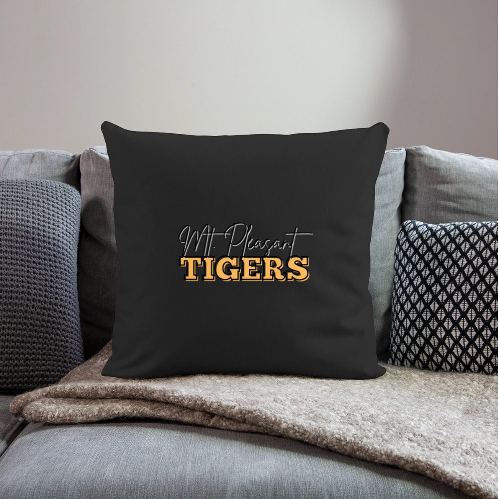 MP Tigers Bleed Black & Gold Throw Pillow Cover 18” x 18” - black