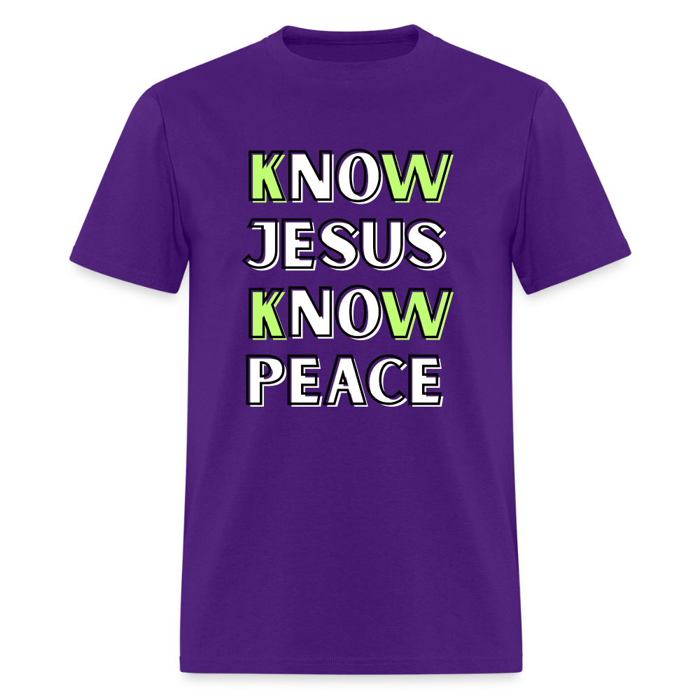 No Jesus No Peace T-Shirt | GILDAN 5000 - purple