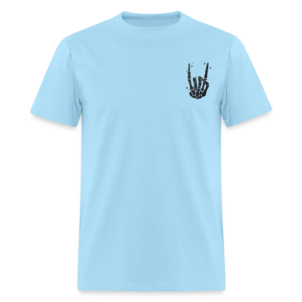 Chill the Fourth Out on Back T-Shirt | GILDAN 5000 - powder blue