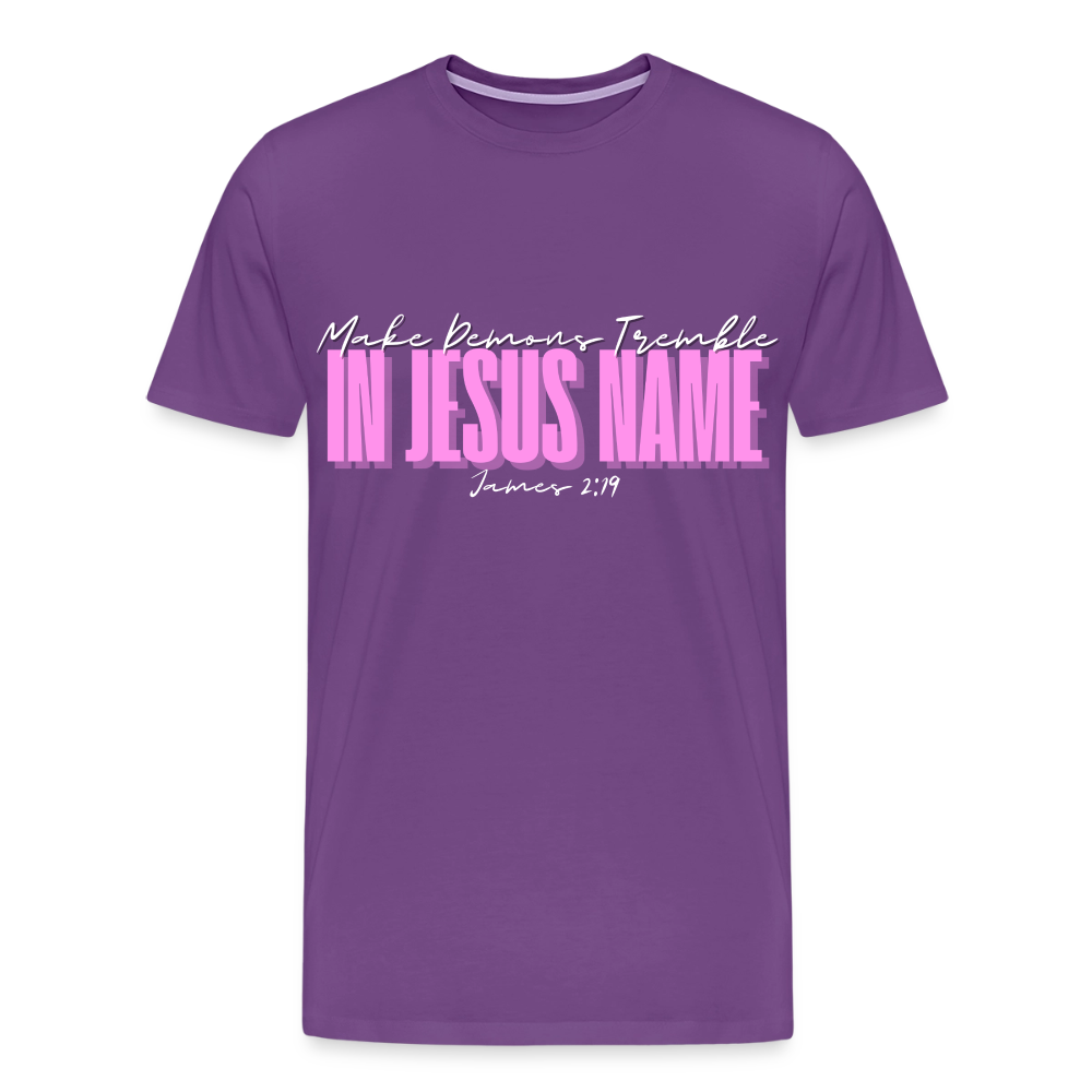 Make Demons Tremble James2:19 Premium Adult T-Shirt - purple