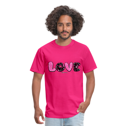 John 3:16 Pink and Black Classic T-Shirt - fuchsia