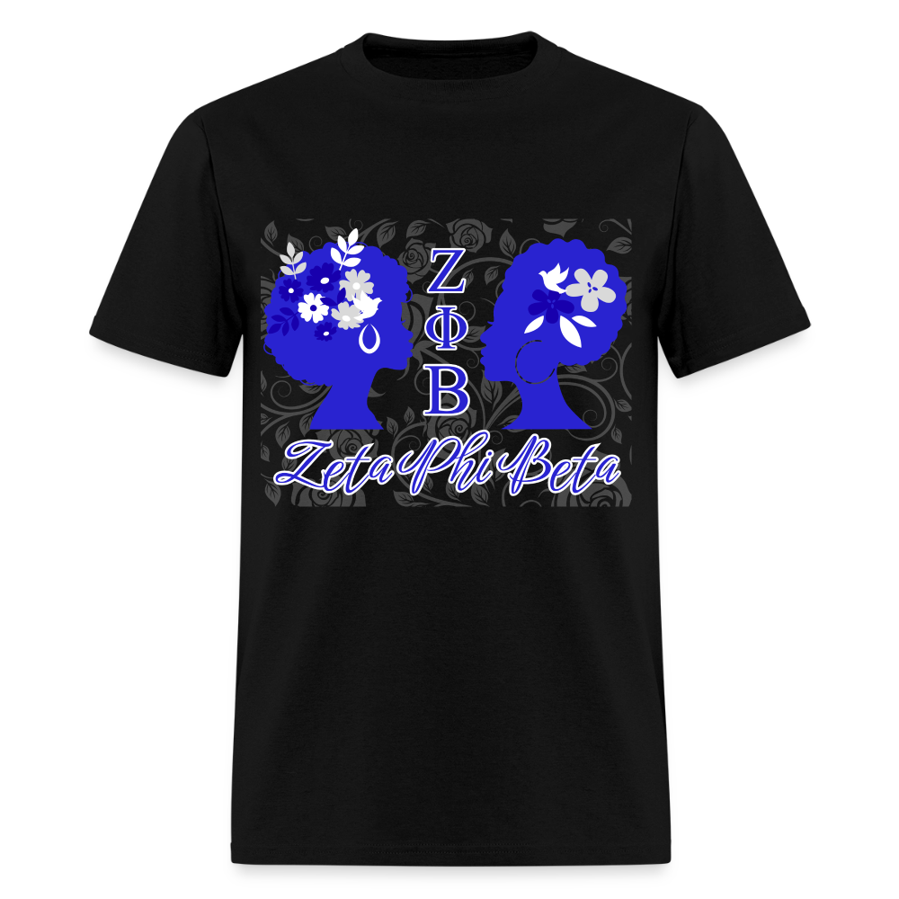 Customizable Zeta Phi Beta T-Shirt | GILDAN 5000 - black