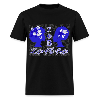 Customizable Zeta Phi Beta T-Shirt | GILDAN 5000 - black
