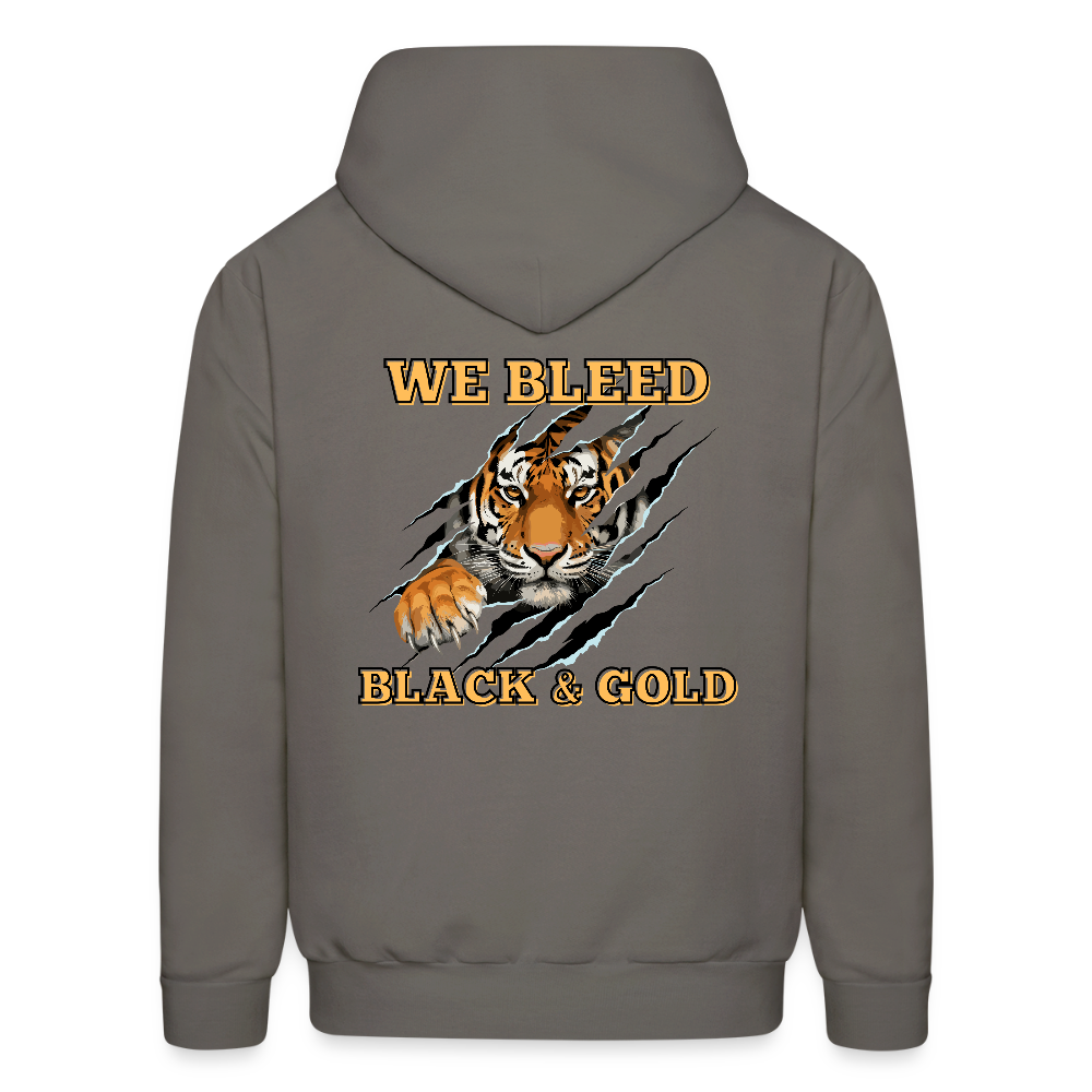 MP Tigers Bleed Black & Gold Men's Hoodie - asphalt gray