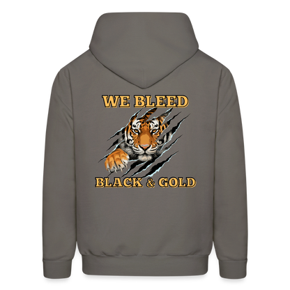 MP Tigers Bleed Black & Gold Men's Hoodie - asphalt gray