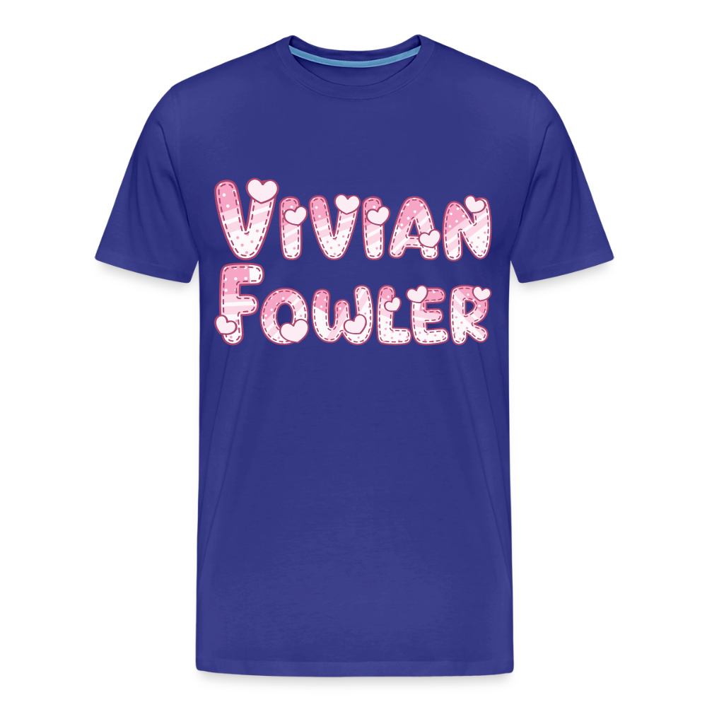 Vivian Fowler Hearts Premium Adult T-Shirt - royal blue