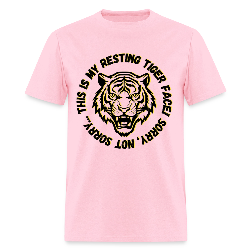 Resting Tiger Face 3  T-Shirt | GILDAN 5000 - pink