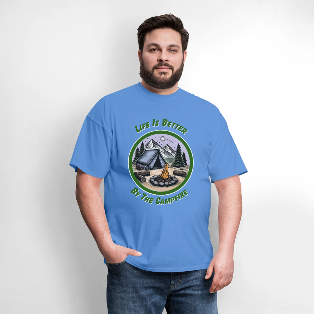 By the Campfire T-Shirt | GILDAN 5000 - carolina blue