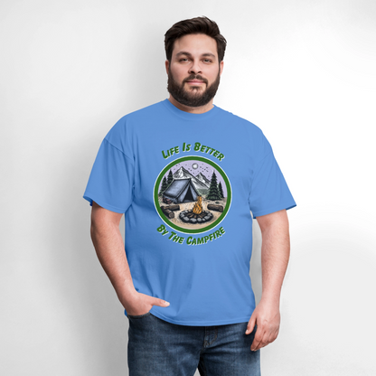 By the Campfire T-Shirt | GILDAN 5000 - carolina blue