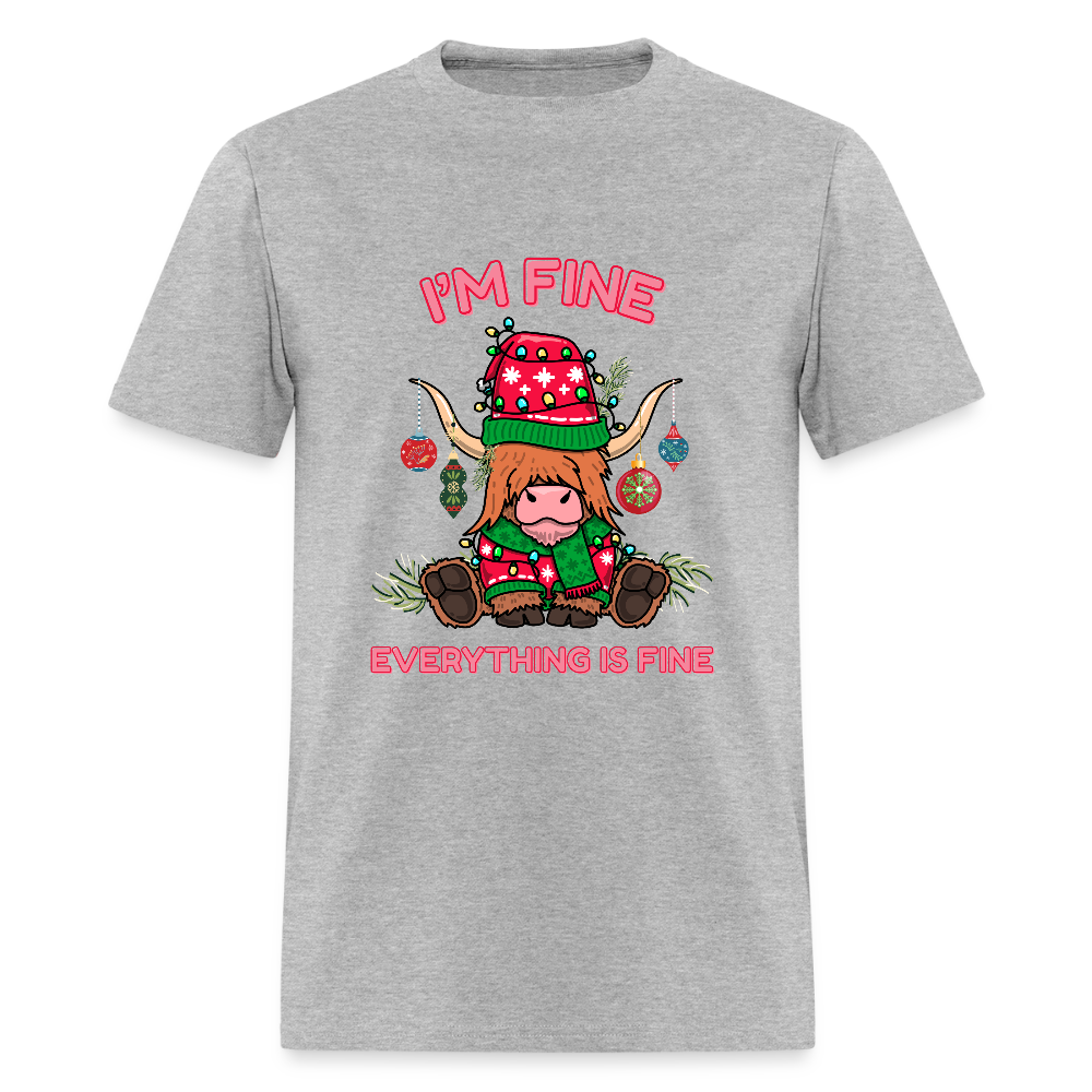 Everything is Fine T-Shirt | GILDAN 5000 - heather gray