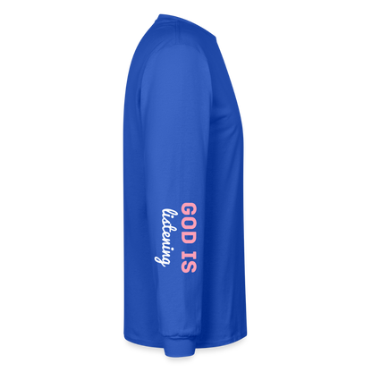 PRAY God is listening Long Sleeve T-Shirt - royal blue