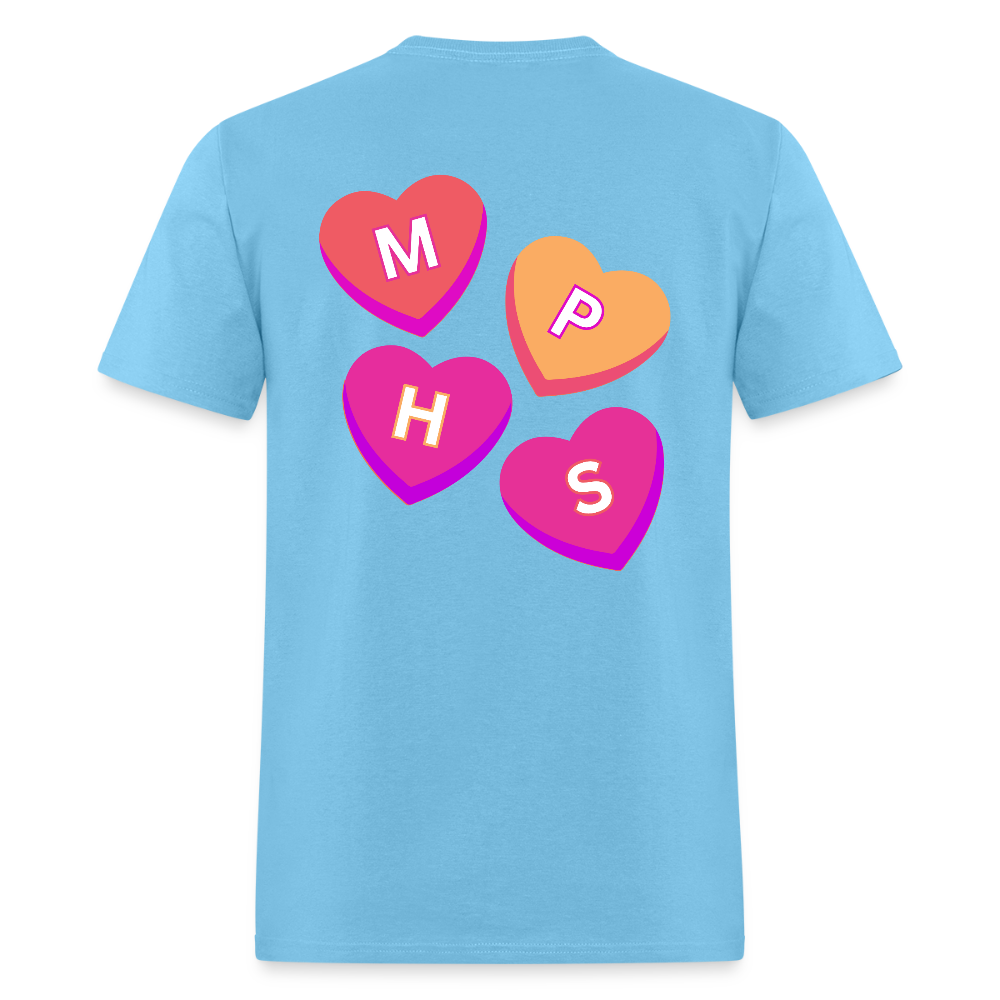 MPHS Nutrition Convo Hearts Classic T-Shirt - aquatic blue