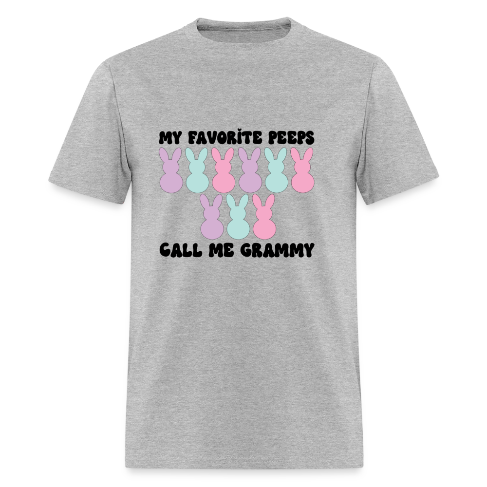 My Favorite Peeps Call Me Grammy T-Shirt | GILDAN 5000 - heather gray