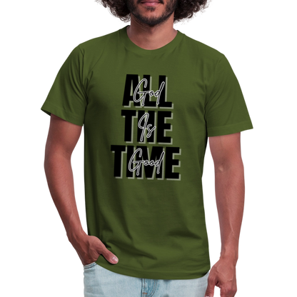 God is Good Unisex Jersey T-Shirt by Bella + Canvas - olive
