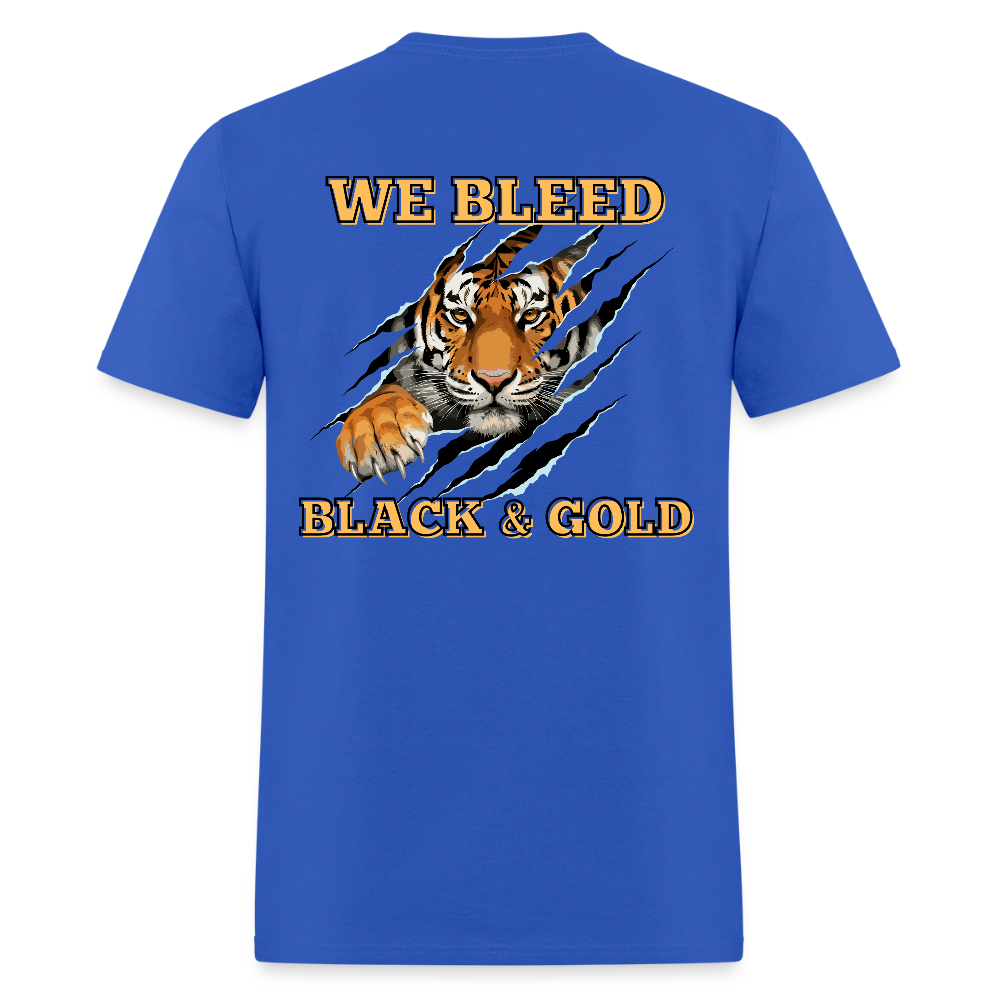 MP Tigers Bleed Black & Gold T-Shirt | GILDAN 5000 - royal blue