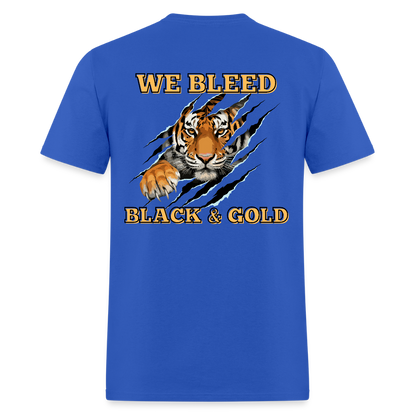 MP Tigers Bleed Black & Gold T-Shirt | GILDAN 5000 - royal blue