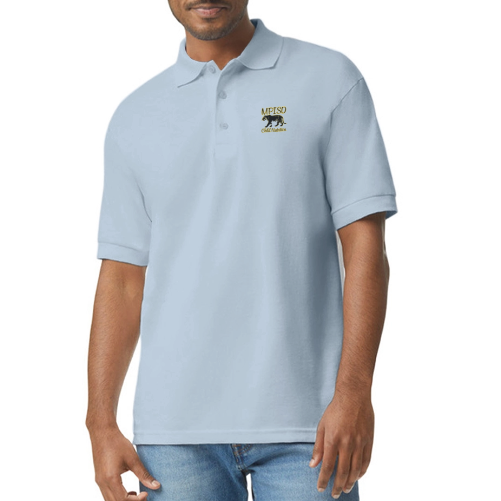 MPISD  Child Nutrition Gildan Unisex 50/50 Jersey Polo - light blue