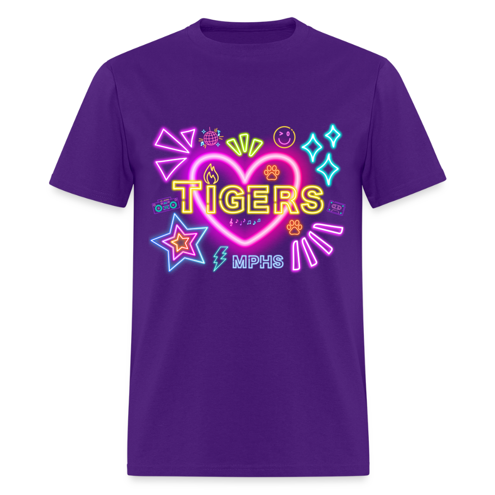 NEON Tigers MPHS T-Shirt | GILDAN 5000 - purple