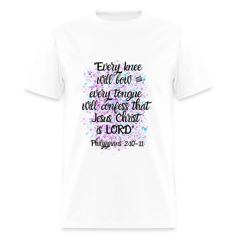 Every Knee and Every Tongue T-Shirt | GILDAN 5000 - white