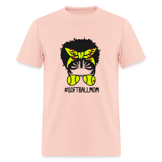 Soft Ball Mom Fro Classic T-Shirt - blush pink 