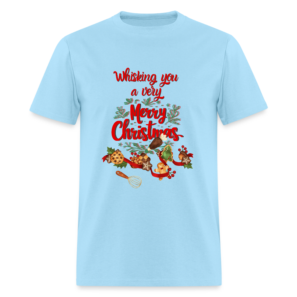 Whisking you a very Merry Christmas T-Shirt | GILDAN 5000 - powder blue
