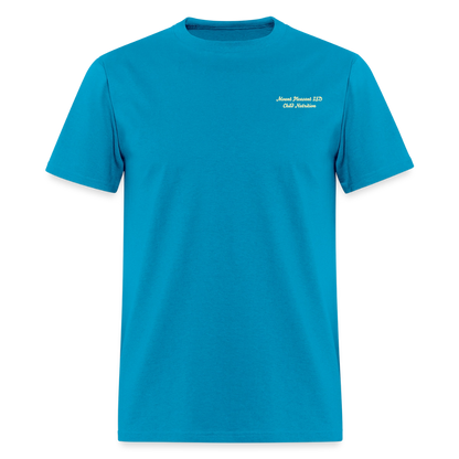 Peace Love Breakfast & Lunch Tiger T-Shirt | GILDAN 5000 - turquoise