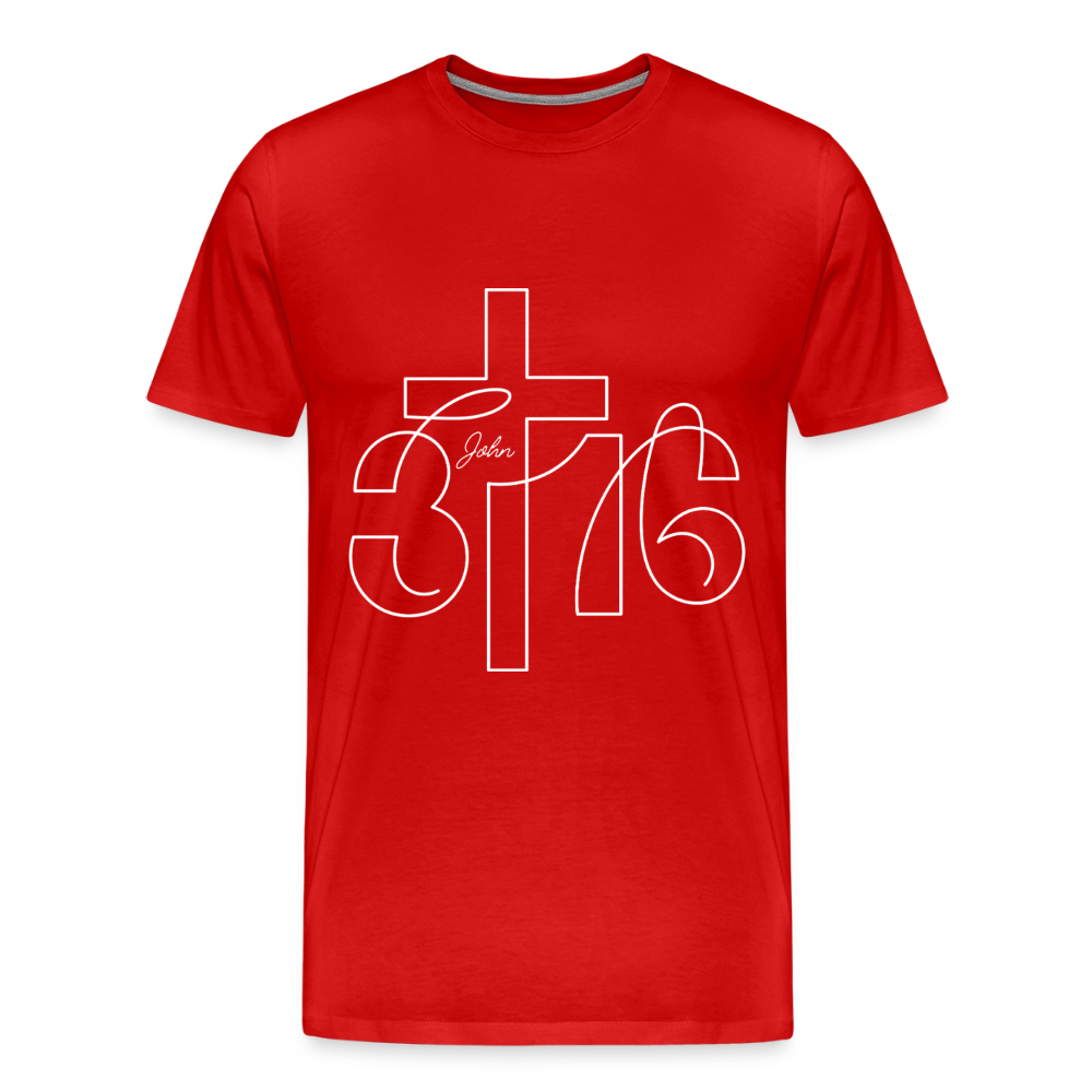 John 3:16 Premium Adult T-Shirt - red