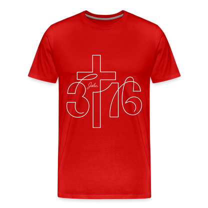 John 3:16 Premium Adult T-Shirt - red
