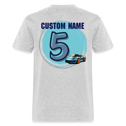 Mommy of the Birthday Boy 5 Custom Classic T-Shirt - heather gray