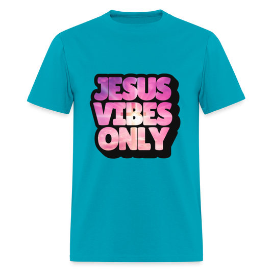 Jesus Vibes Only PINK & PURPLE Unisex Classic T-Shirt - turquoise
