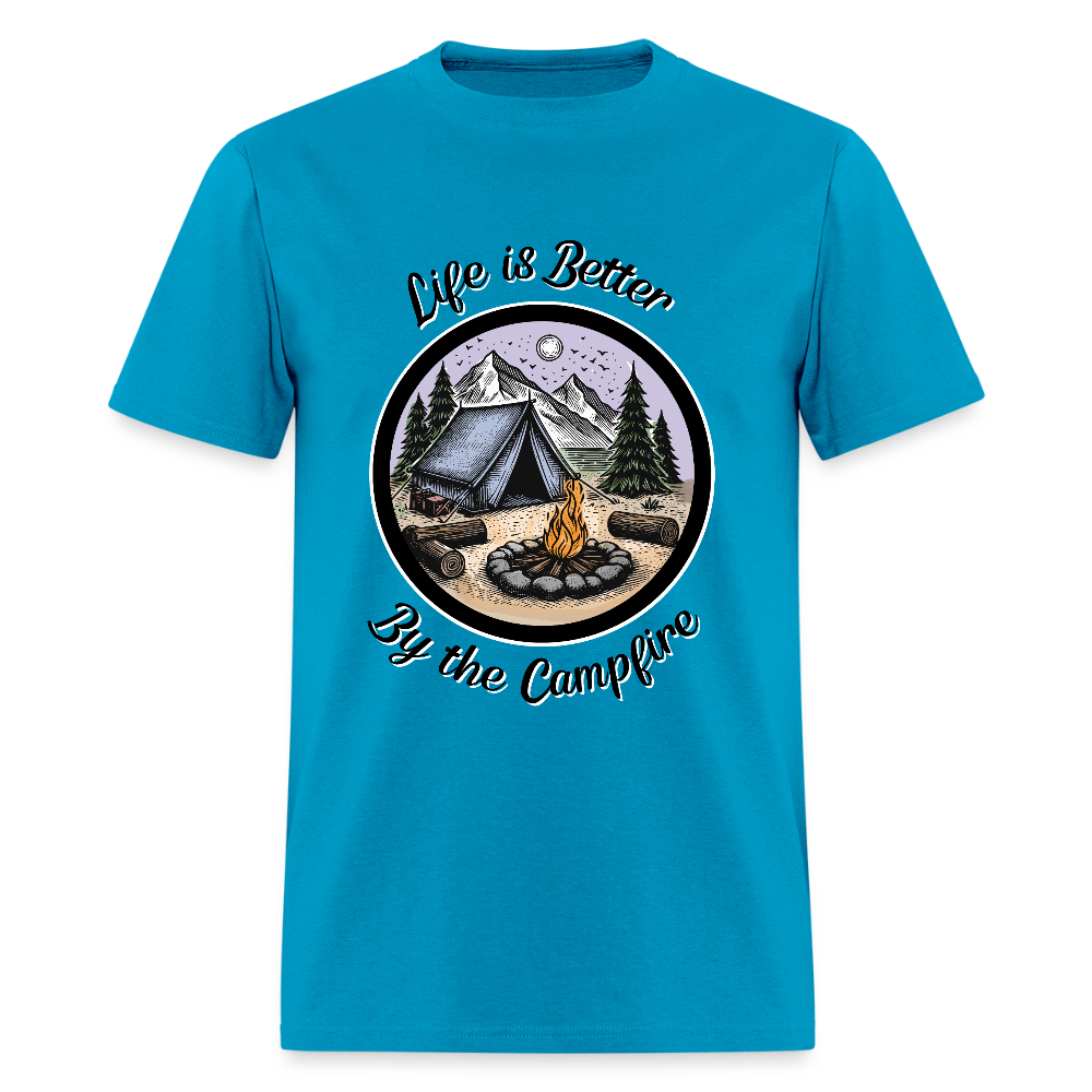 By The Campfire T-Shirt | GILDAN 5000 - turquoise