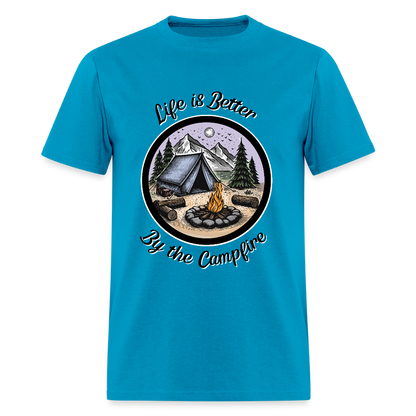 By The Campfire T-Shirt | GILDAN 5000 - turquoise