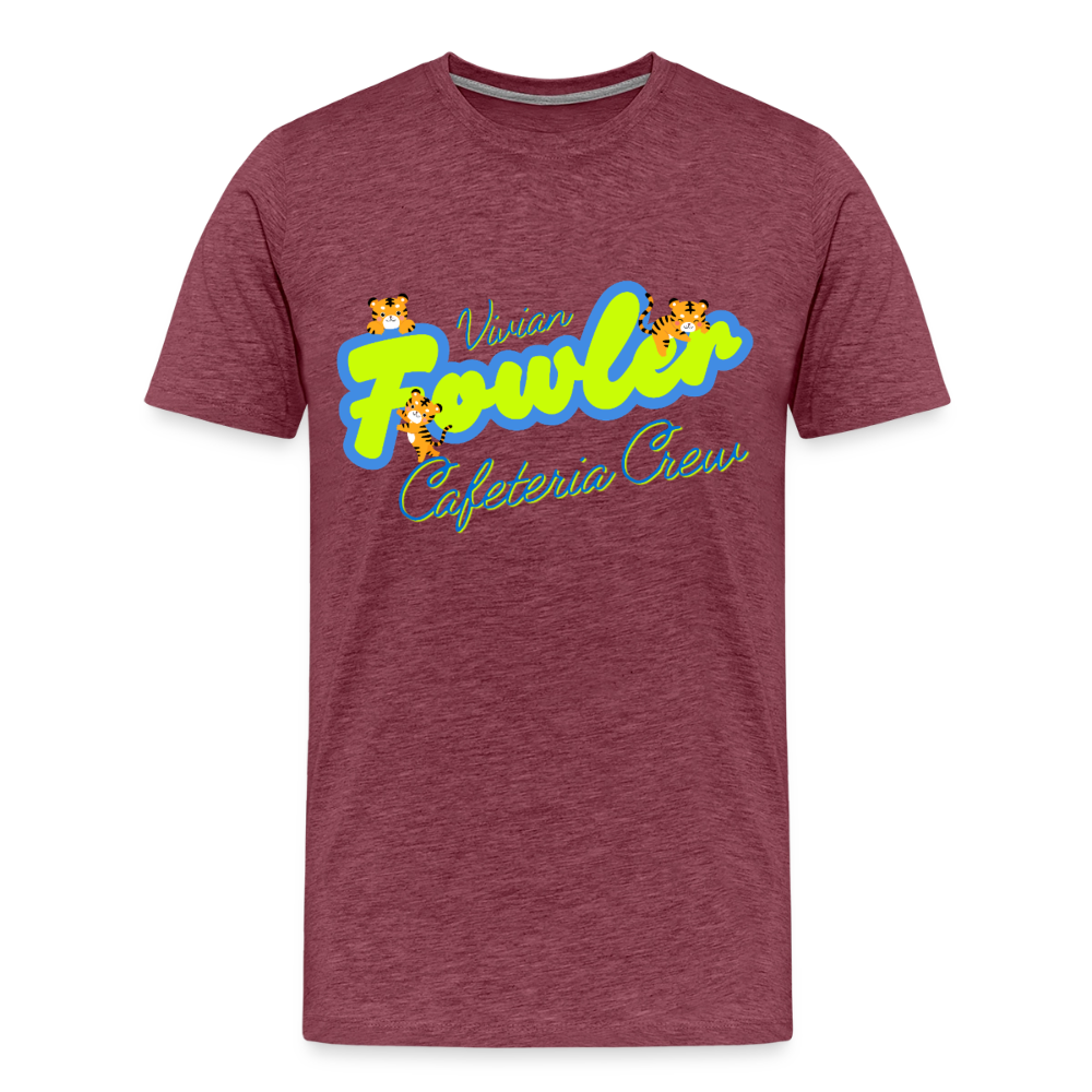 Vivian Fowler Neon Premium Adult T-Shirt - heather burgundy