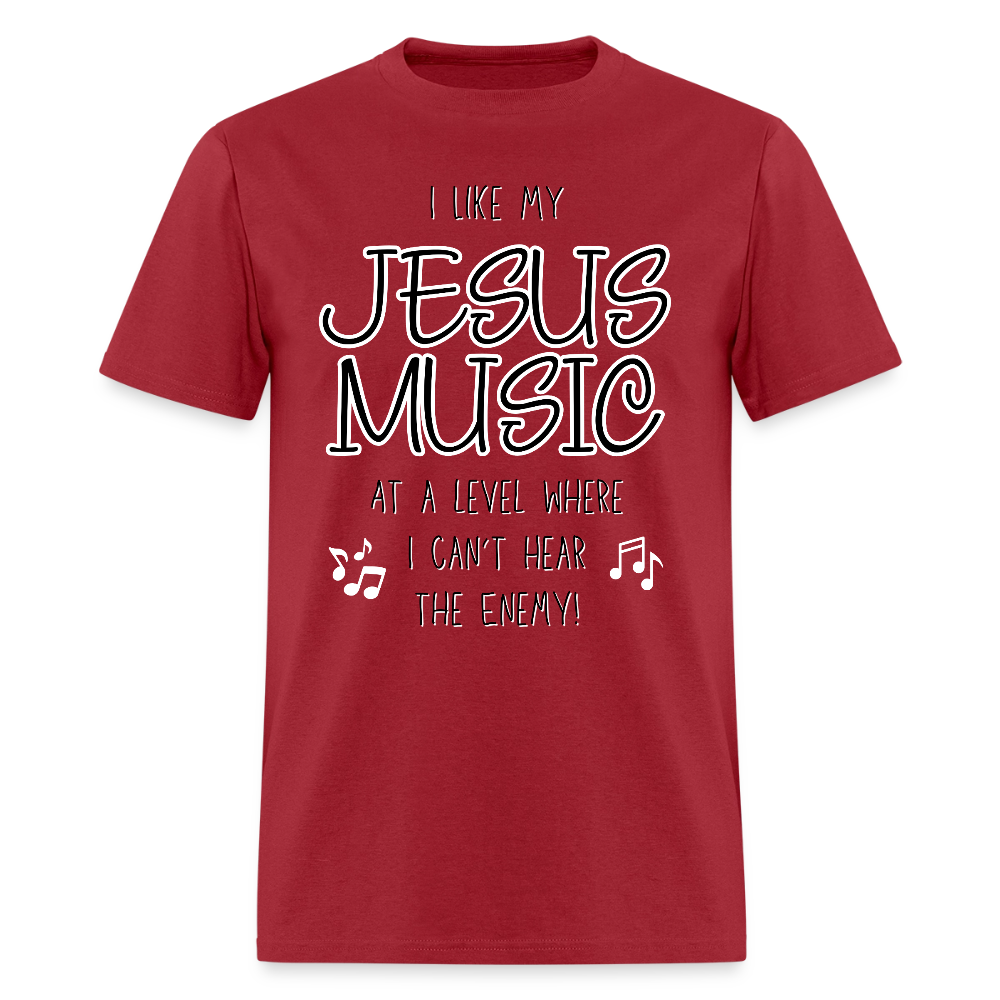 Jesus Music T-Shirt | GILDAN 5000 - dark red