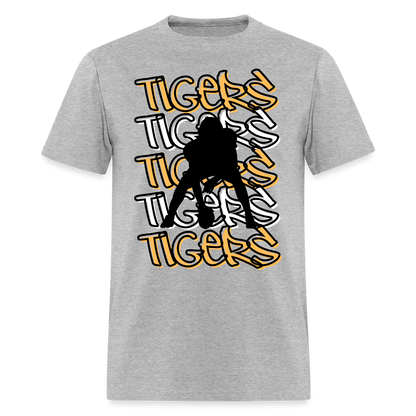 Tigers Football T-Shirt | GILDAN 5000 - heather gray