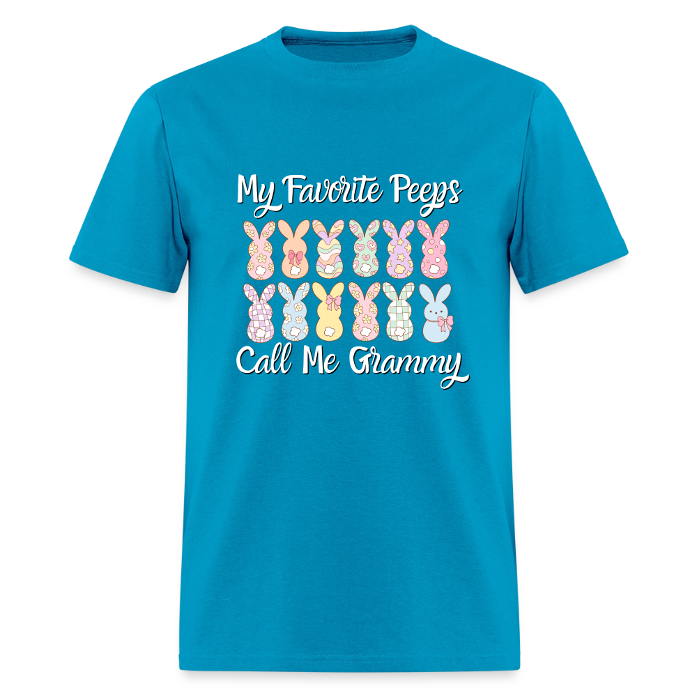 My Favorite Peeps Call Me Grammy 12 Peeps T-Shirt | GILDAN 5000 - turquoise