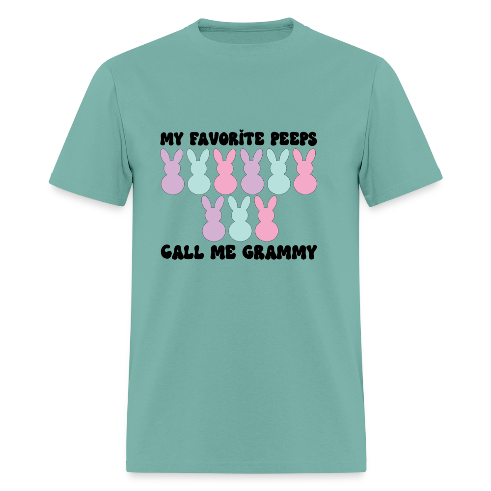 My Favorite Peeps Call Me Grammy T-Shirt | GILDAN 5000 - aquatic