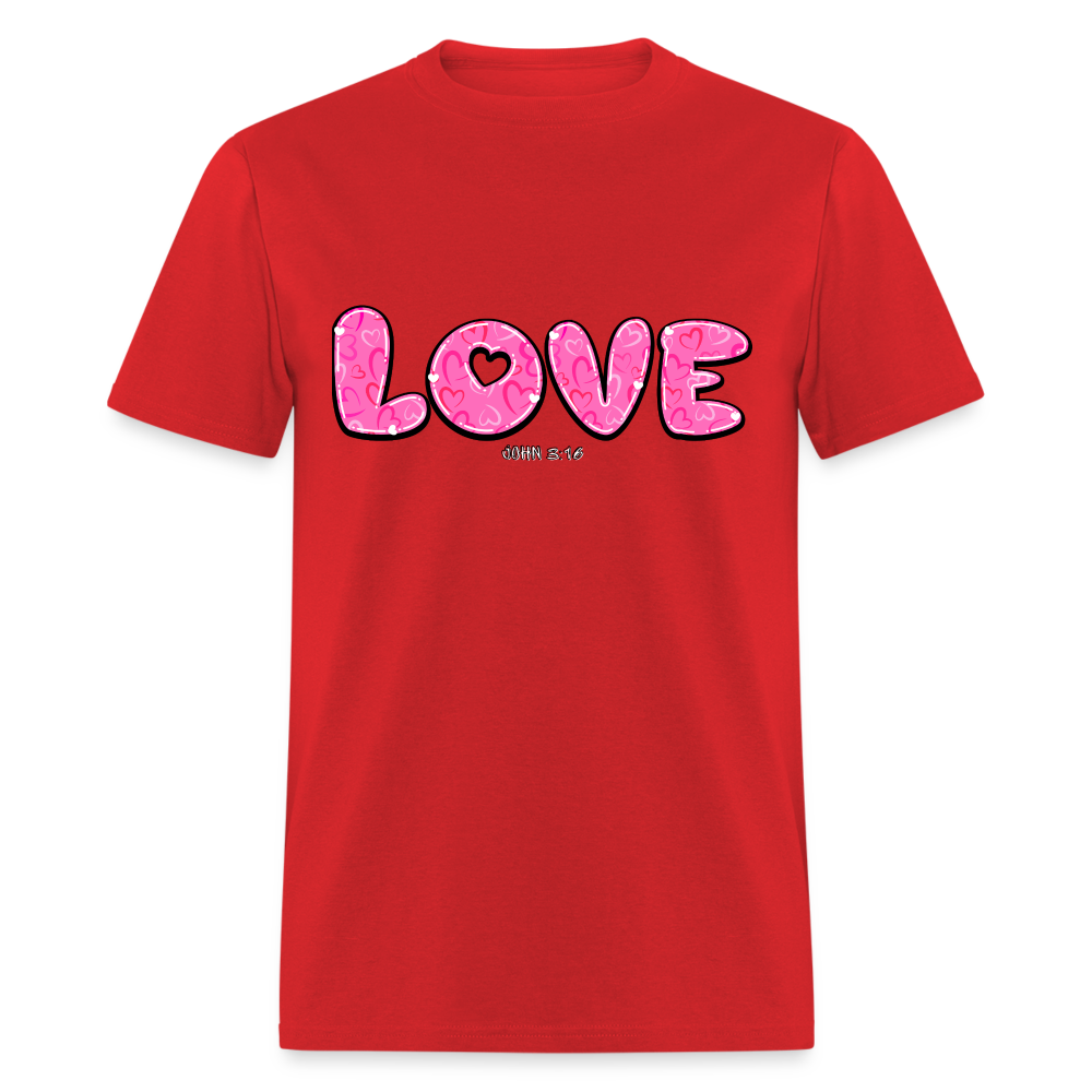 John 3:16 Pink Classic T-Shirt - red