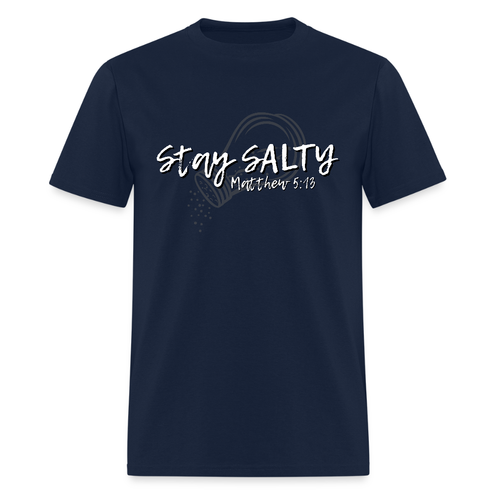 Stay Salty Dark T-Shirt | GILDAN 5000 - navy