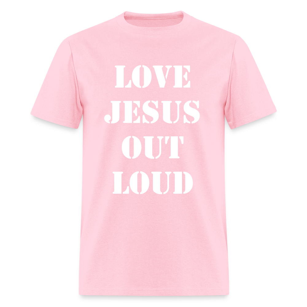 LOVE JESUS OUT LOUD STENCIL Unisex Classic T-Shirt - pink