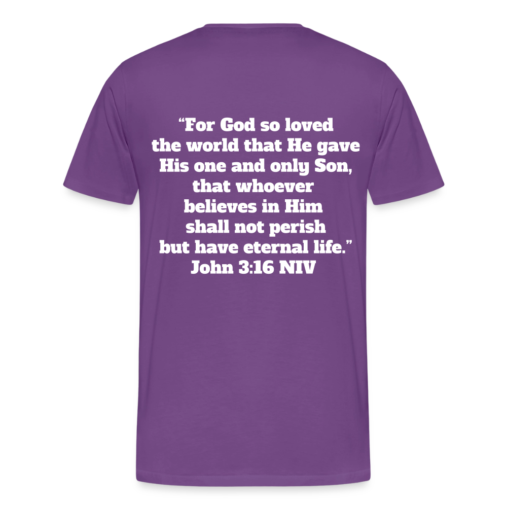 John 3:16 Premium Adult T-Shirt - purple