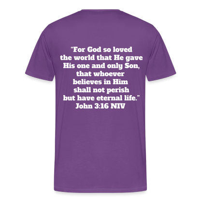 John 3:16 Premium Adult T-Shirt - purple