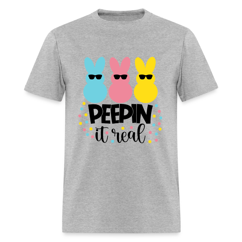 Peepin it real T-Shirt | GILDAN 5000 - heather gray