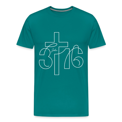 John 3:16 Premium Adult T-Shirt - teal