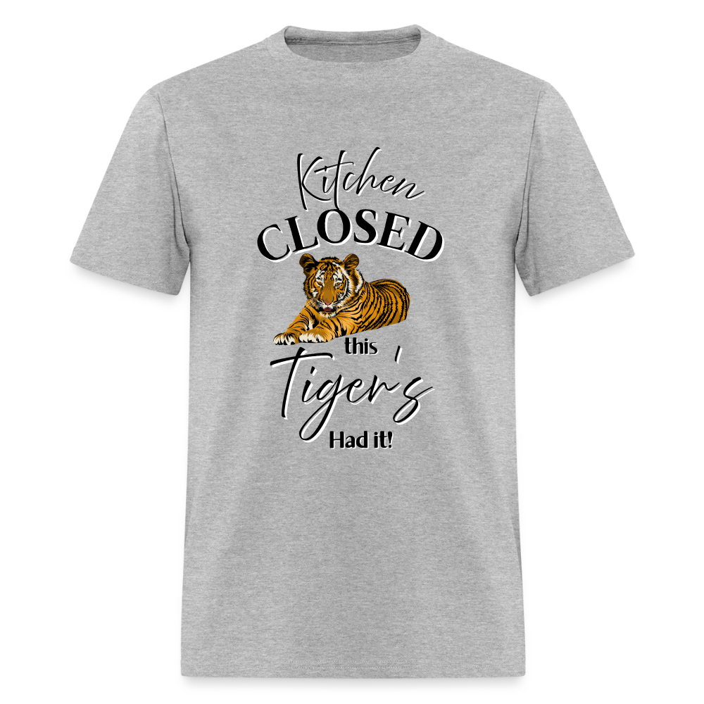Kitchen Closed Tiger T-Shirt | GILDAN 5000 - heather gray