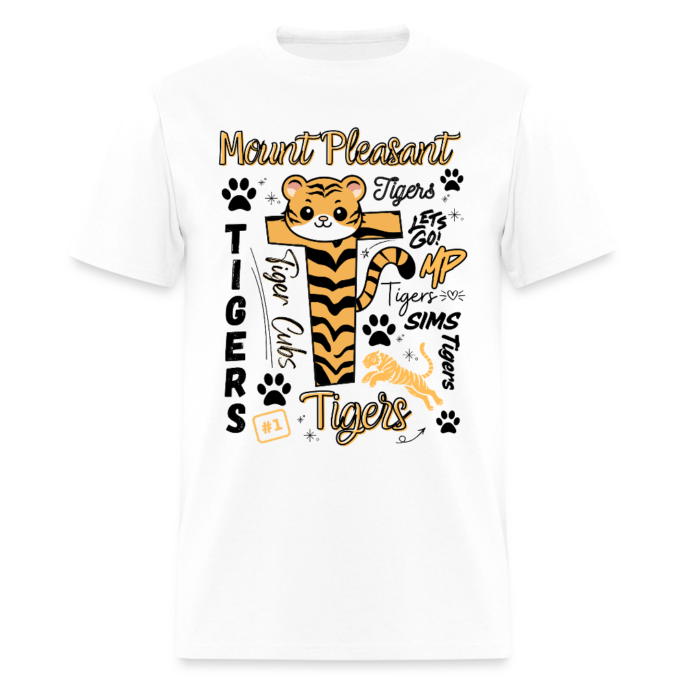 SIMS Tigers Adult T-Shirt | GILDAN 5000 - white