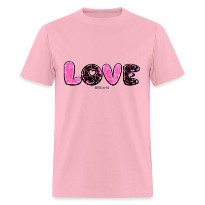 John 3:16 Pink and Black Classic T-Shirt - pink